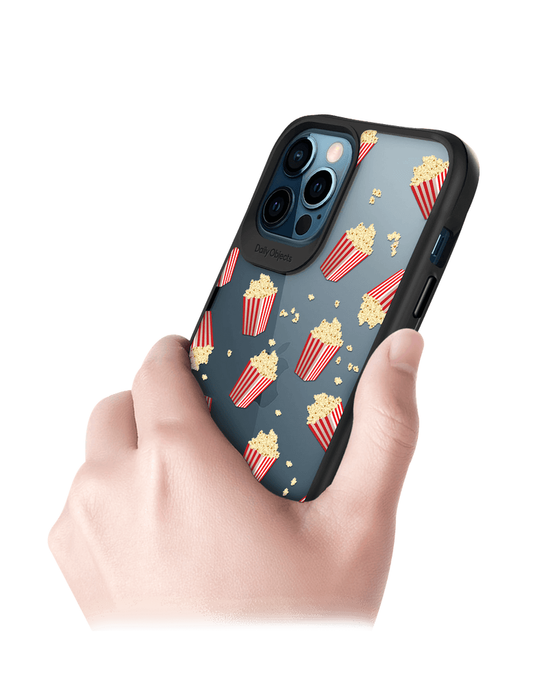 DailyObjects Popcorn Icon Black Hybrid Clear Case Cover For iPhone 12 Pro Max