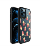 DailyObjects Popcorn Icon Black Hybrid Clear Case Cover For iPhone 12 Pro Max