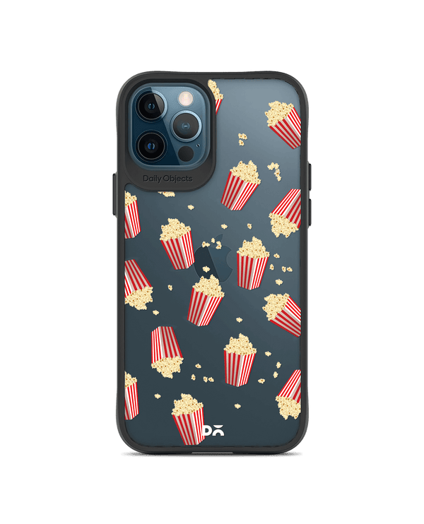 DailyObjects Popcorn Icon Black Hybrid Clear Case Cover For iPhone 12 Pro Max