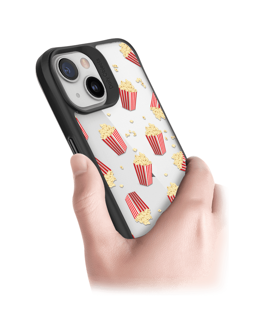 DailyObjects Popcorn Icon Black Hybrid Clear Case Cover For iPhone 13 Mini