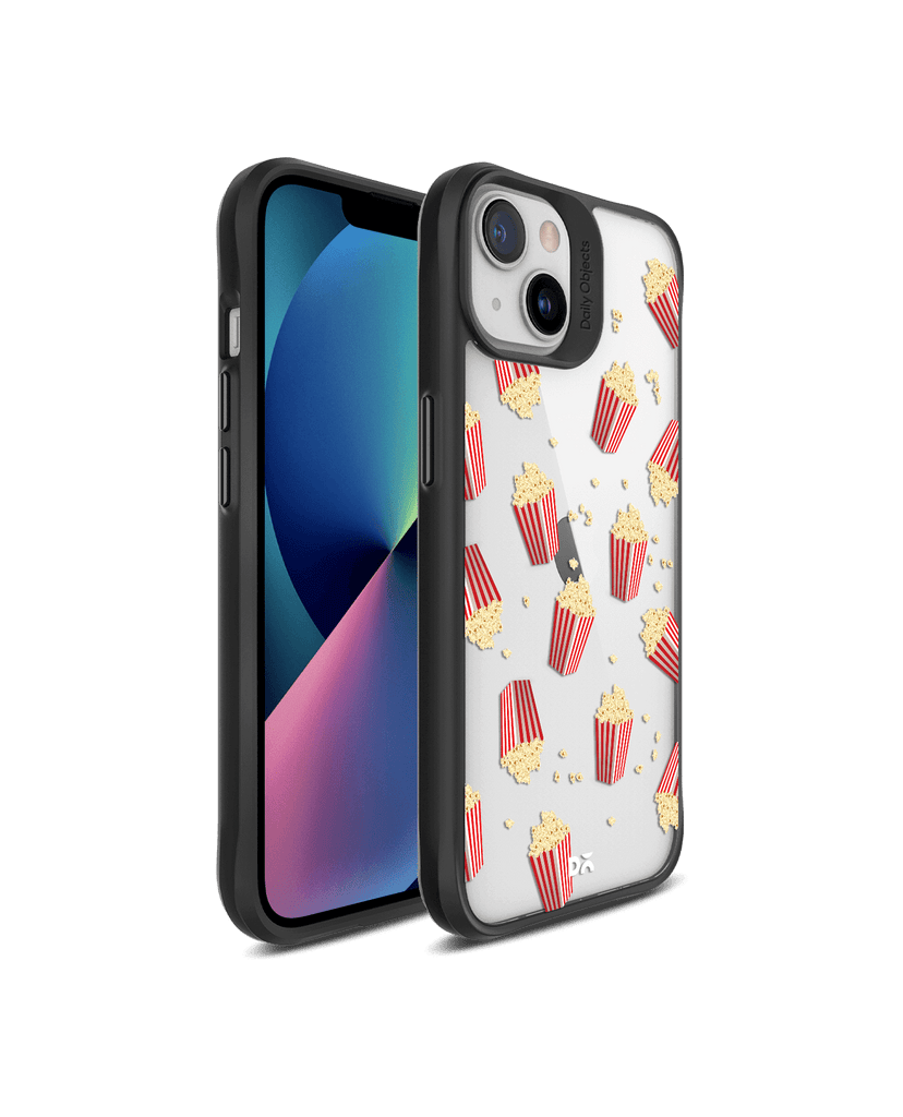 DailyObjects Popcorn Icon Black Hybrid Clear Case Cover For iPhone 13 Mini