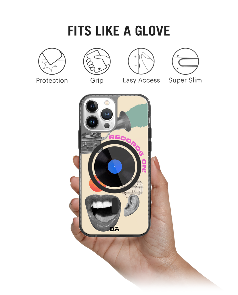 Records On Stride 2.0 Clear MagSafe Phone Case Cover For iPhone 15 Pro Max