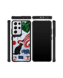 DailyObjects Red High Black Hybrid Clear Case Cover For Samsung Galaxy S21 Ultra
