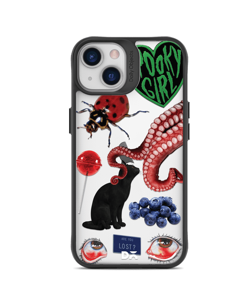 DailyObjects Red High Black Hybrid Clear Case Cover For iPhone 13