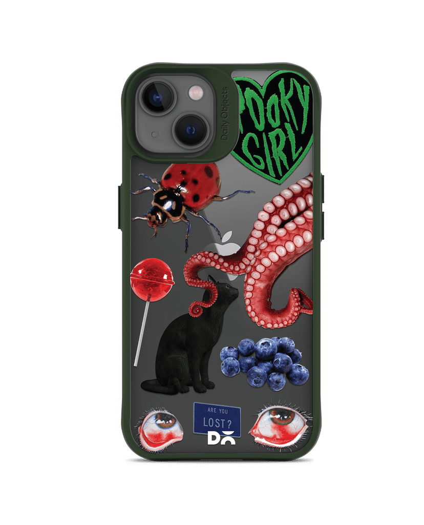 DailyObjects Red High Black Hybrid Clear Case Cover For iPhone 13 Mini