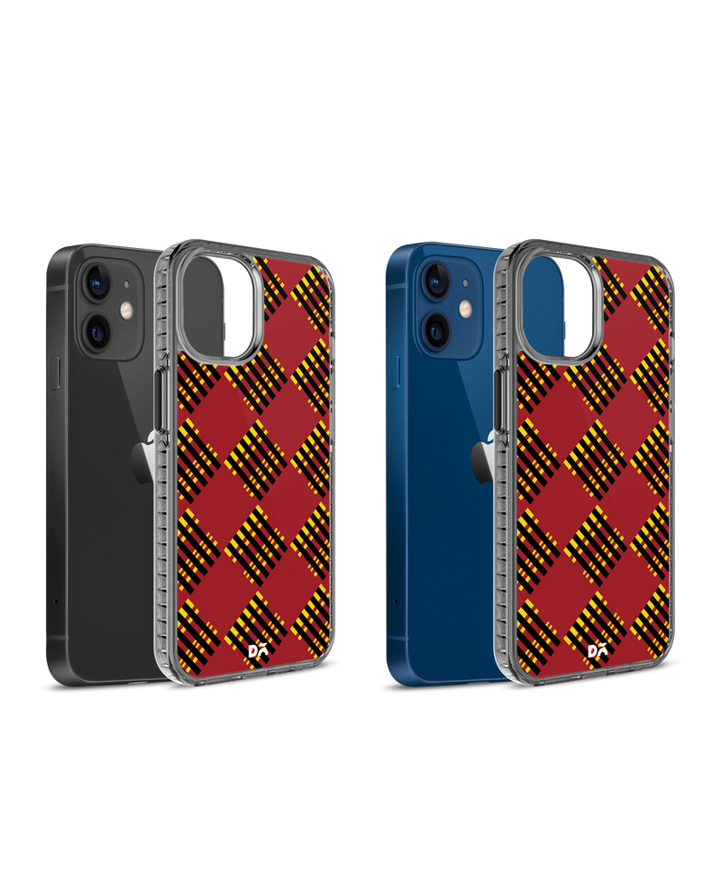 DailyObjects Red Striped Checks Stride 2.0 Case Cover For iPhone 12