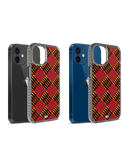 DailyObjects Red Striped Checks Stride 2.0 Case Cover For iPhone 12