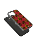 DailyObjects Red Striped Checks Stride 2.0 Case Cover For iPhone 12