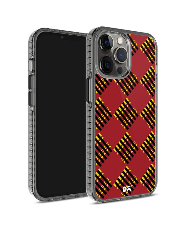 DailyObjects Red Striped Checks Stride 2.0 Case Cover For iPhone 12 Pro