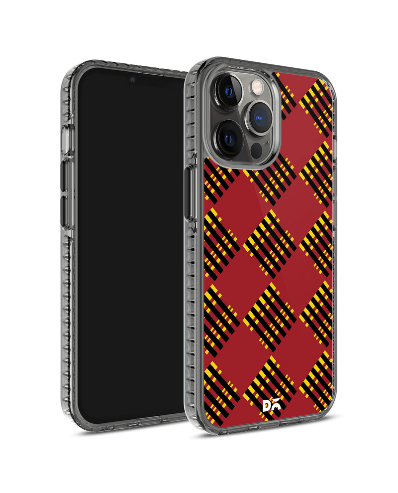 DailyObjects Red Striped Checks Stride 2.0 Case Cover For iPhone 12 Pro