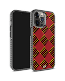 DailyObjects Red Striped Checks Stride 2.0 Case Cover For iPhone 12 Pro