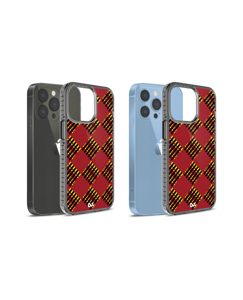 DailyObjects Red Striped Checks Stride 2.0 Case Cover For iPhone 13 Pro