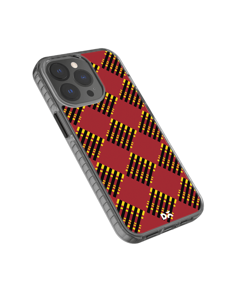 DailyObjects Red Striped Checks Stride 2.0 Case Cover For iPhone 13 Pro