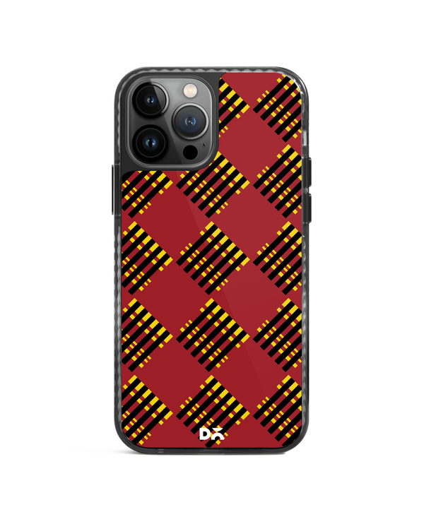 DailyObjects Red Striped Checks Stride 2.0 Case Cover For iPhone 13 Pro
