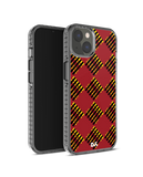 DailyObjects Red Striped Checks Stride 2.0 Phone Case Cover For iPhone 14 Plus