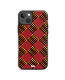 DailyObjects Red Striped Checks Stride 2.0 Phone Case Cover For iPhone 14 Plus