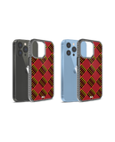 DailyObjects Red Striped Checks Stride 2.0 Phone Case Cover For iPhone 14 Pro