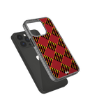 DailyObjects Red Striped Checks Stride 2.0 Phone Case Cover For iPhone 14 Pro