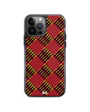 DailyObjects Red Striped Checks Stride 2.0 Phone Case Cover For iPhone 14 Pro