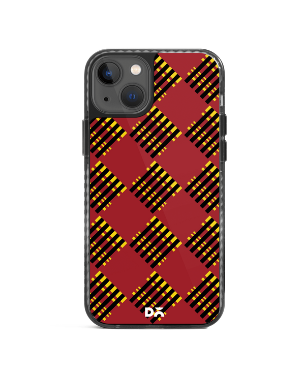 DailyObjects Red Striped Checks Stride 2.0 Phone Case Cover For iPhone 14