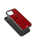 DailyObjects Red Waves Stride 2.0 Phone Case Cover For iPhone 15