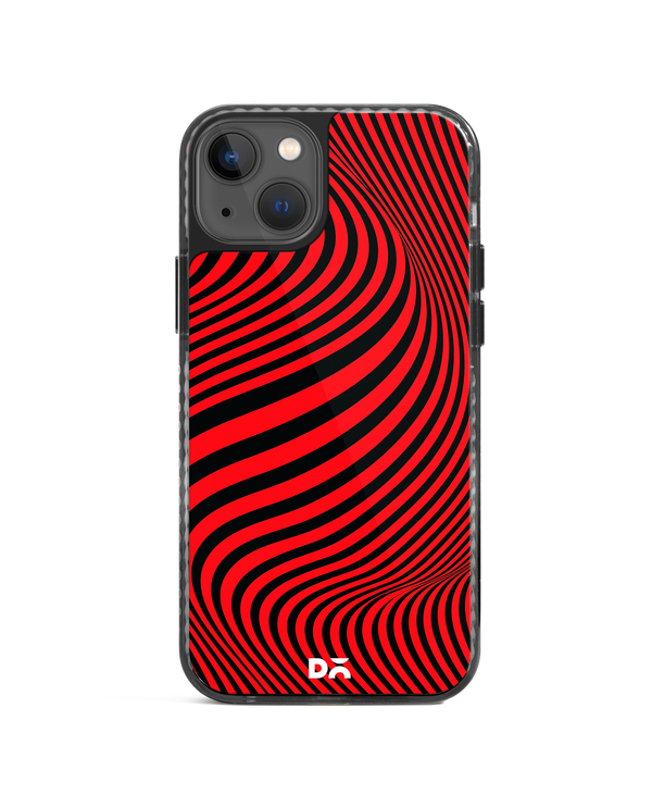 DailyObjects Red Waves Stride 2.0 Phone Case Cover For iPhone 15 Plus