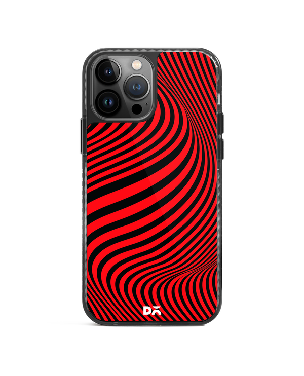 DailyObjects Red Waves Stride 2.0 Phone Case Cover For iPhone 15 Pro