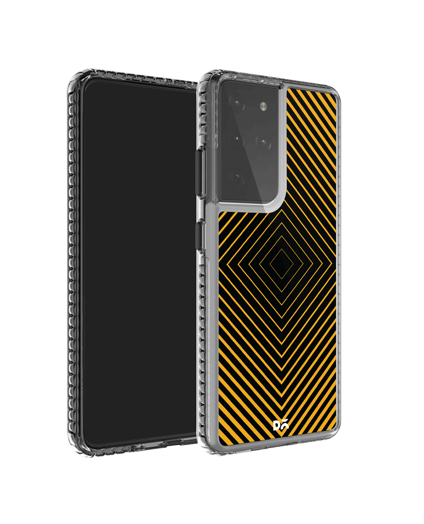 DailyObjects Rhombus Ochre Stride 2.0 Case Cover For Samsung Galaxy S21 Ultra