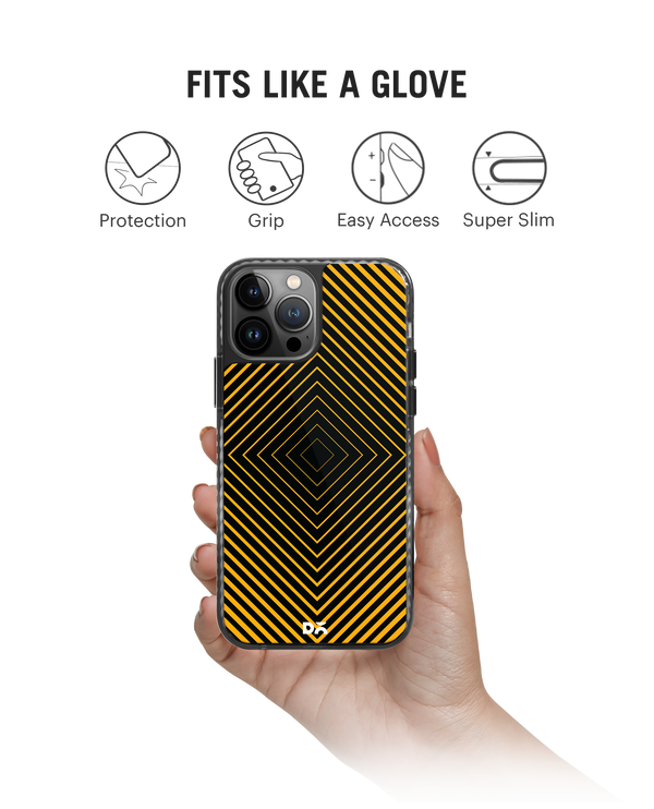 DailyObjects Rhombus Ochre Stride 2.0 Phone Case Cover For iPhone 15 Pro