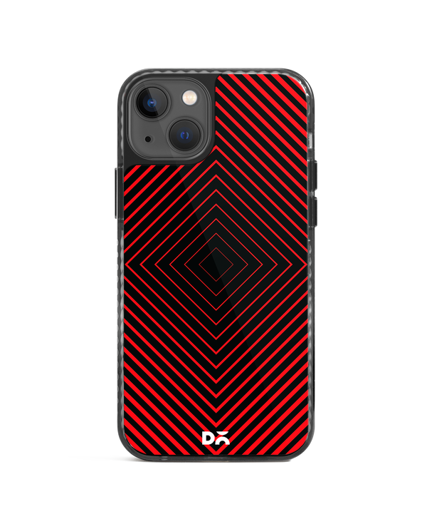 DailyObjects Rhombus Red Stride 2.0 Phone Case Cover For iPhone 15 Plus