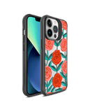 DailyObjects Rosey Retreat Black Hybrid Clear Case Cover For iPhone 13 Pro Max