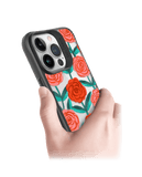 DailyObjects Rosey Retreat Black Hybrid Clear Phone Case Cover For iPhone 14 Pro