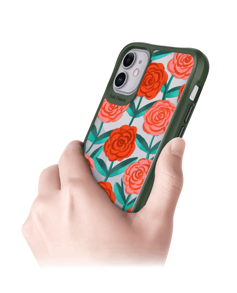 DailyObjects Rosey Retreat Green Hybrid Clear Case Cover For iPhone 11