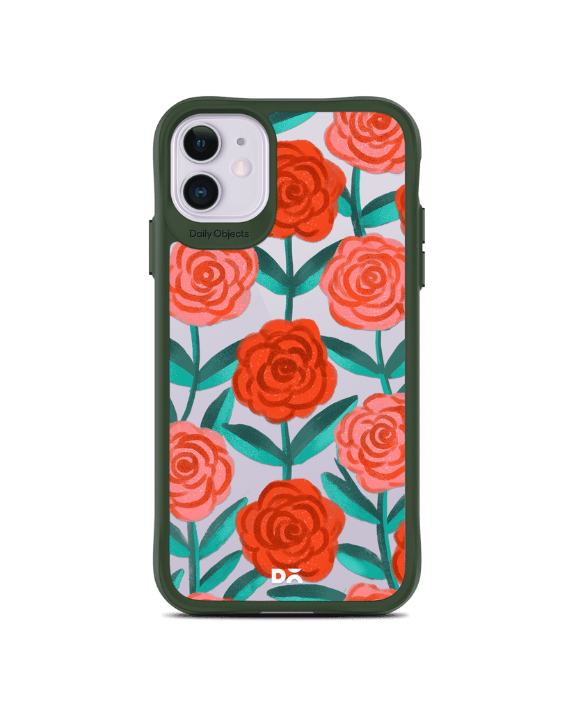 DailyObjects Rosey Retreat Green Hybrid Clear Case Cover For iPhone 11