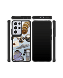 DailyObjects Space Disc Black Hybrid Clear Case Cover For Samsung Galaxy S21 Ultra