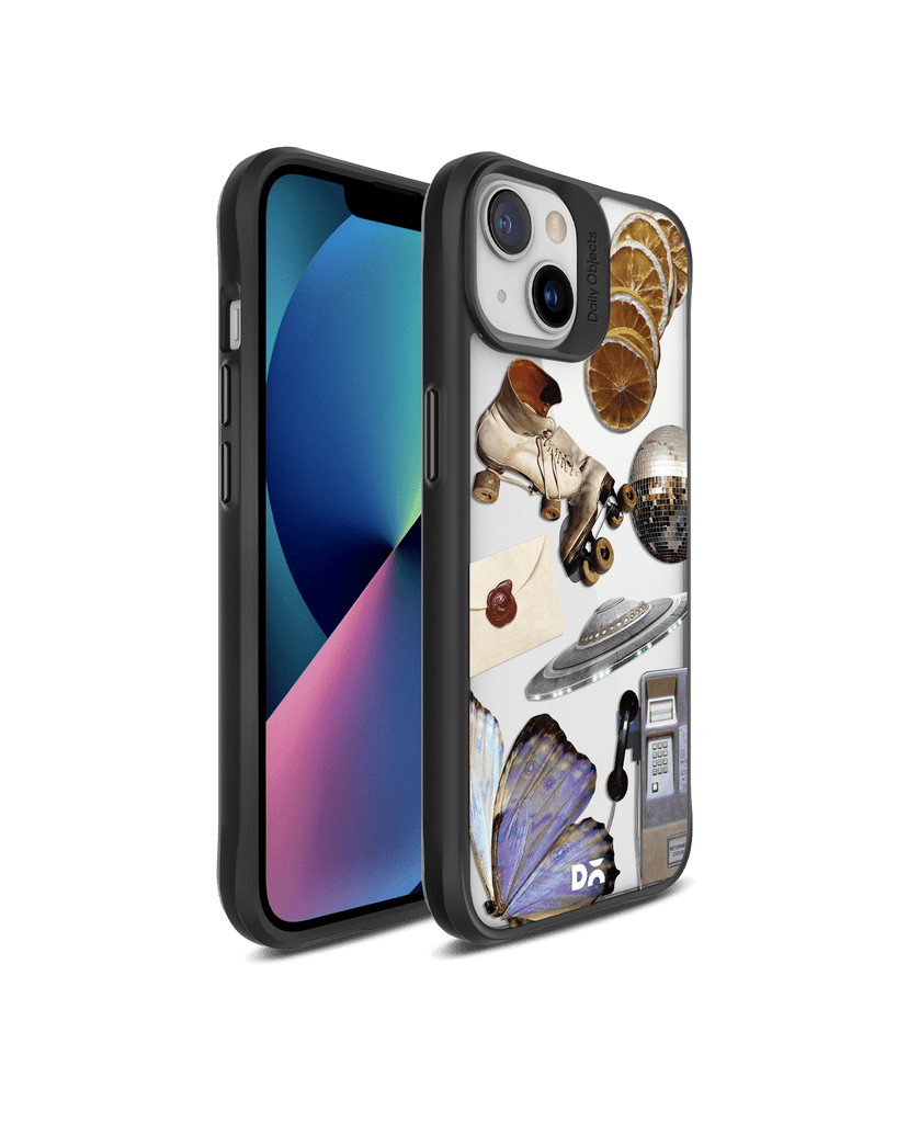 DailyObjects Space Disc Black Hybrid Clear Phone Case Cover For iPhone 14 Plus