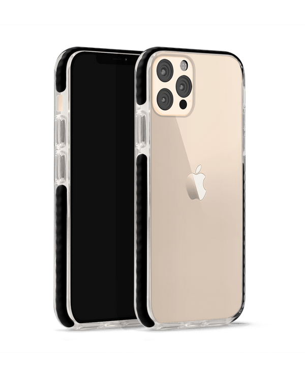 DailyObjects Stride Black Clear Case Cover For iPhone 12 Pro Max