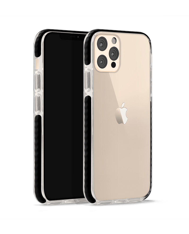 DailyObjects Stride Black Clear Case Cover For iPhone 12 Pro Max
