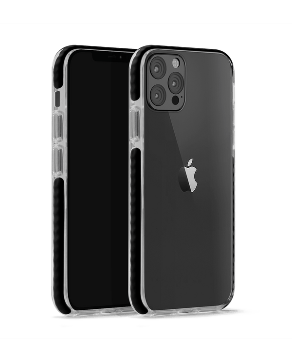 DailyObjects Stride Black Clear Case Cover For iPhone 12 Pro Max