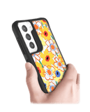 DailyObjects Sunflower Nostalgia Black Hybrid Clear Case Cover For Samsung Galaxy S21