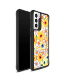 DailyObjects Sunflower Nostalgia Black Hybrid Clear Case Cover For Samsung Galaxy S21