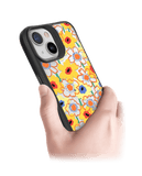 DailyObjects Sunflower Nostalgia Black Hybrid Clear Case Cover For iPhone 13 Mini