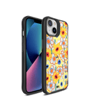 DailyObjects Sunflower Nostalgia Black Hybrid Clear Case Cover For iPhone 13 Mini