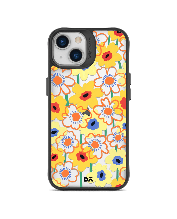 DailyObjects Sunflower Nostalgia Black Hybrid Clear Case Cover For iPhone 13 Mini