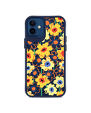 DailyObjects Sunflower Nostalgia Blue Hybrid Clear Case Cover For iPhone 12