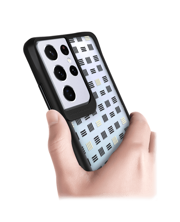 DailyObjects Tally Black Hybrid Clear Case Cover For Samsung Galaxy S21 Ultra