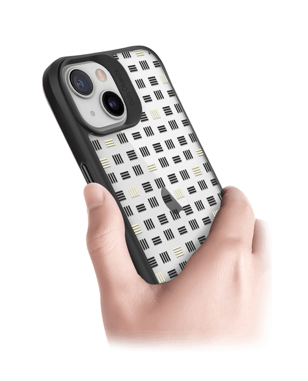 DailyObjects Tally Black Hybrid Clear Case Cover For iPhone 13 Mini