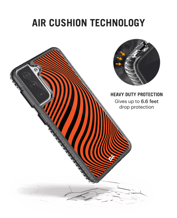 DailyObjects Tangerine Waves Stride 2.0 Case Cover For Samsung Galaxy S21