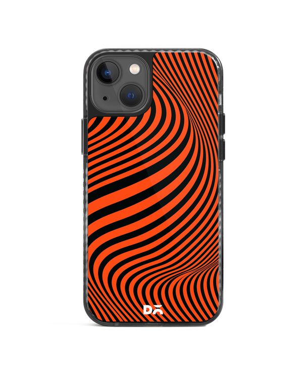 DailyObjects Tangerine Waves Stride 2.0 Phone Case Cover For iPhone 15 Plus