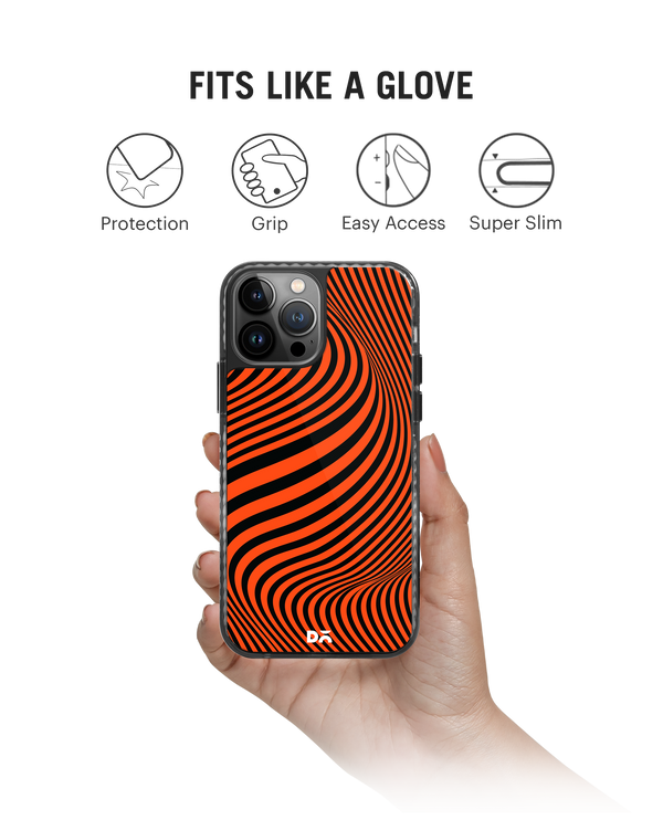 DailyObjects Tangerine Waves Stride 2.0 Phone Case Cover For iPhone 15 Pro Max